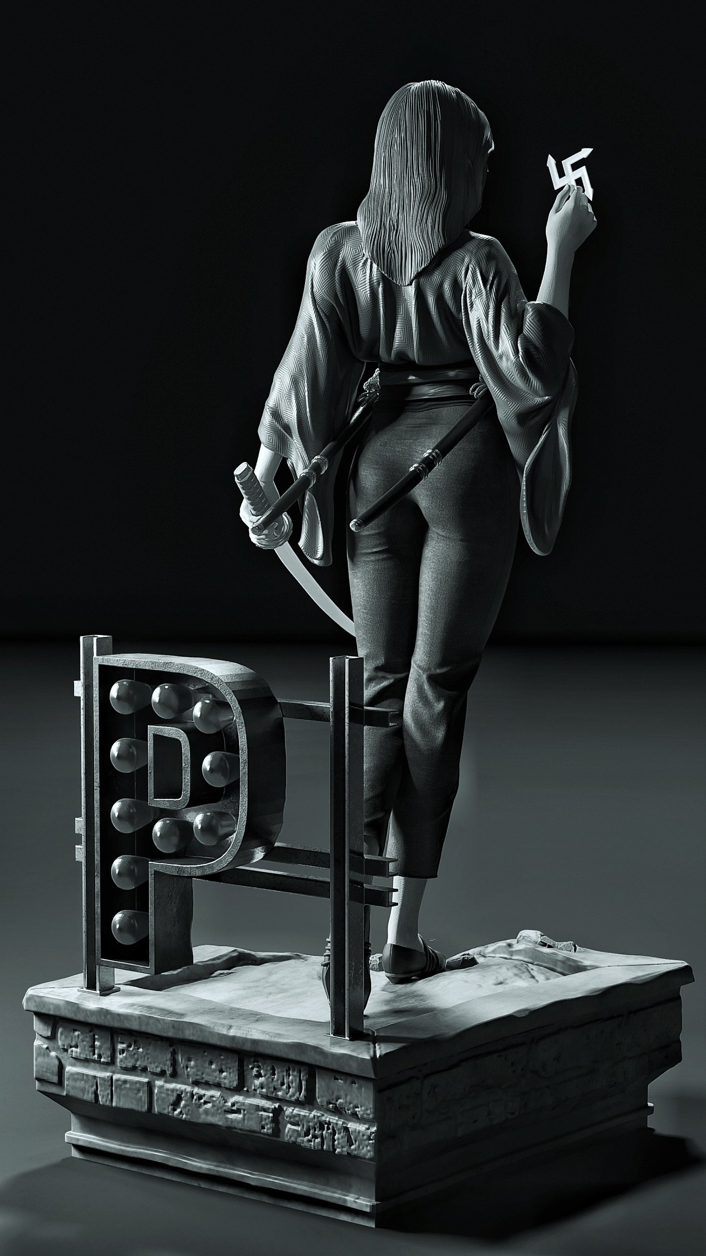 Sin CIty: Miho Sculpture (75mm to 500mm) - Unassembled/Unpainted/3D Print