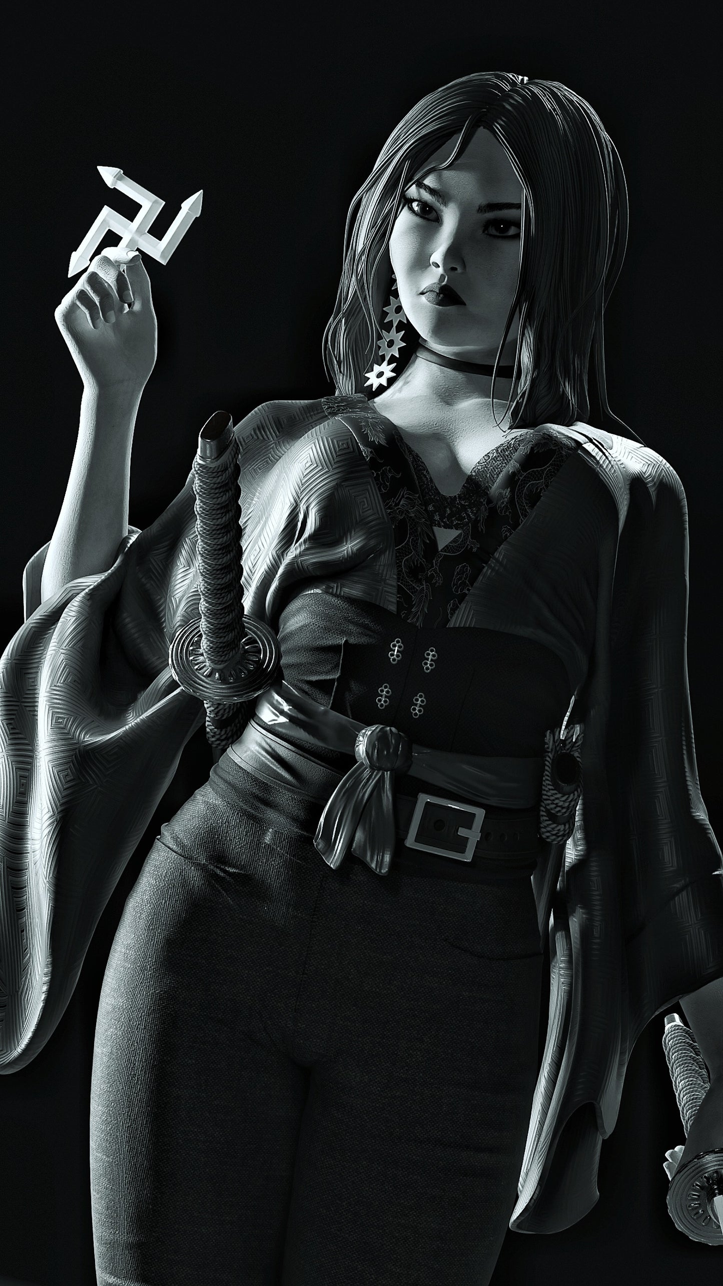 Sin CIty: Miho Sculpture (75mm to 500mm) - Unassembled/Unpainted/3D Print