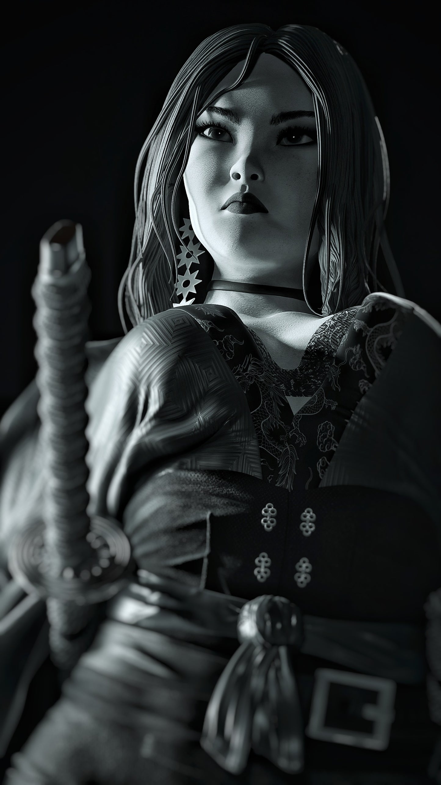 Sin CIty: Miho Sculpture (75mm to 500mm) - Unassembled/Unpainted/3D Print