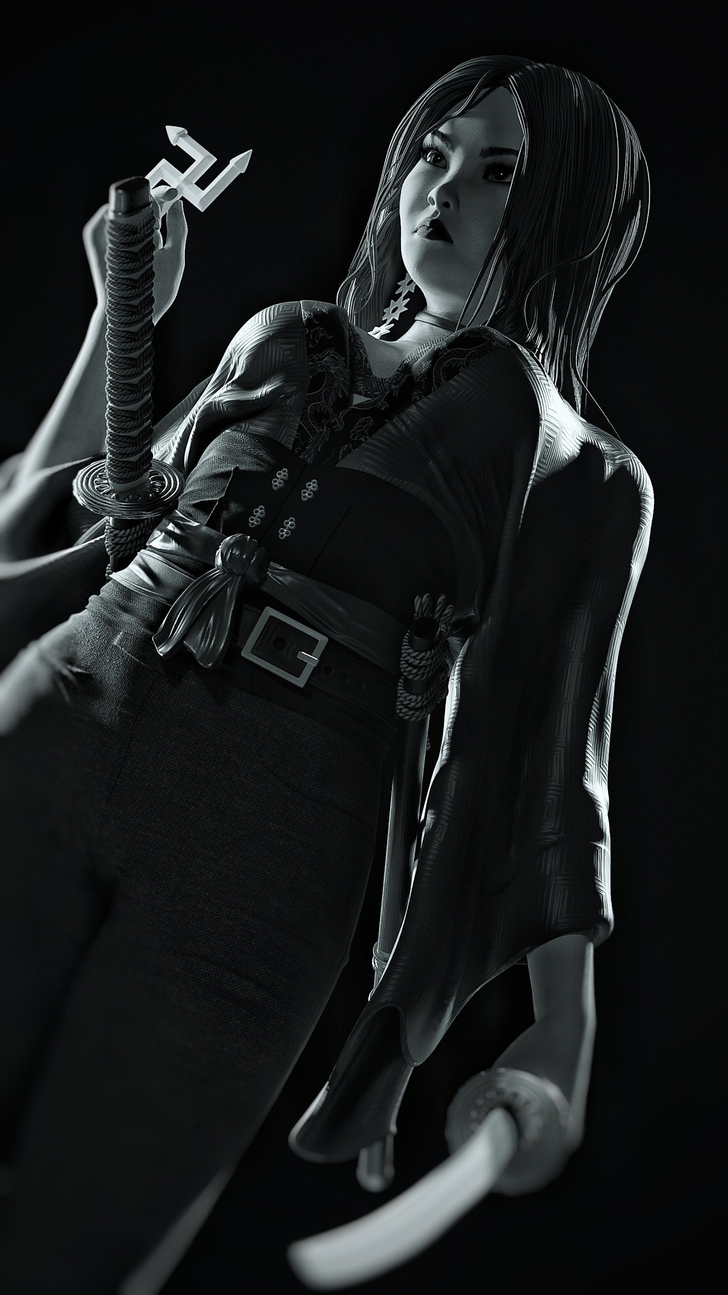 Sin CIty: Miho Sculpture (75mm to 500mm) - Unassembled/Unpainted/3D Print