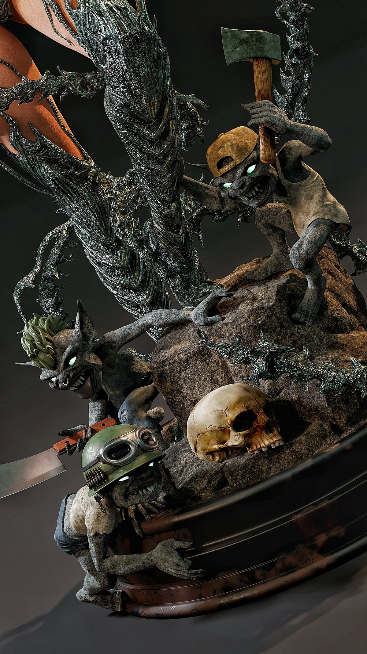 Witchblade Sculpture - Tabletop RPG Miniature - Roleplaying 3D Printed Fantasy Mini