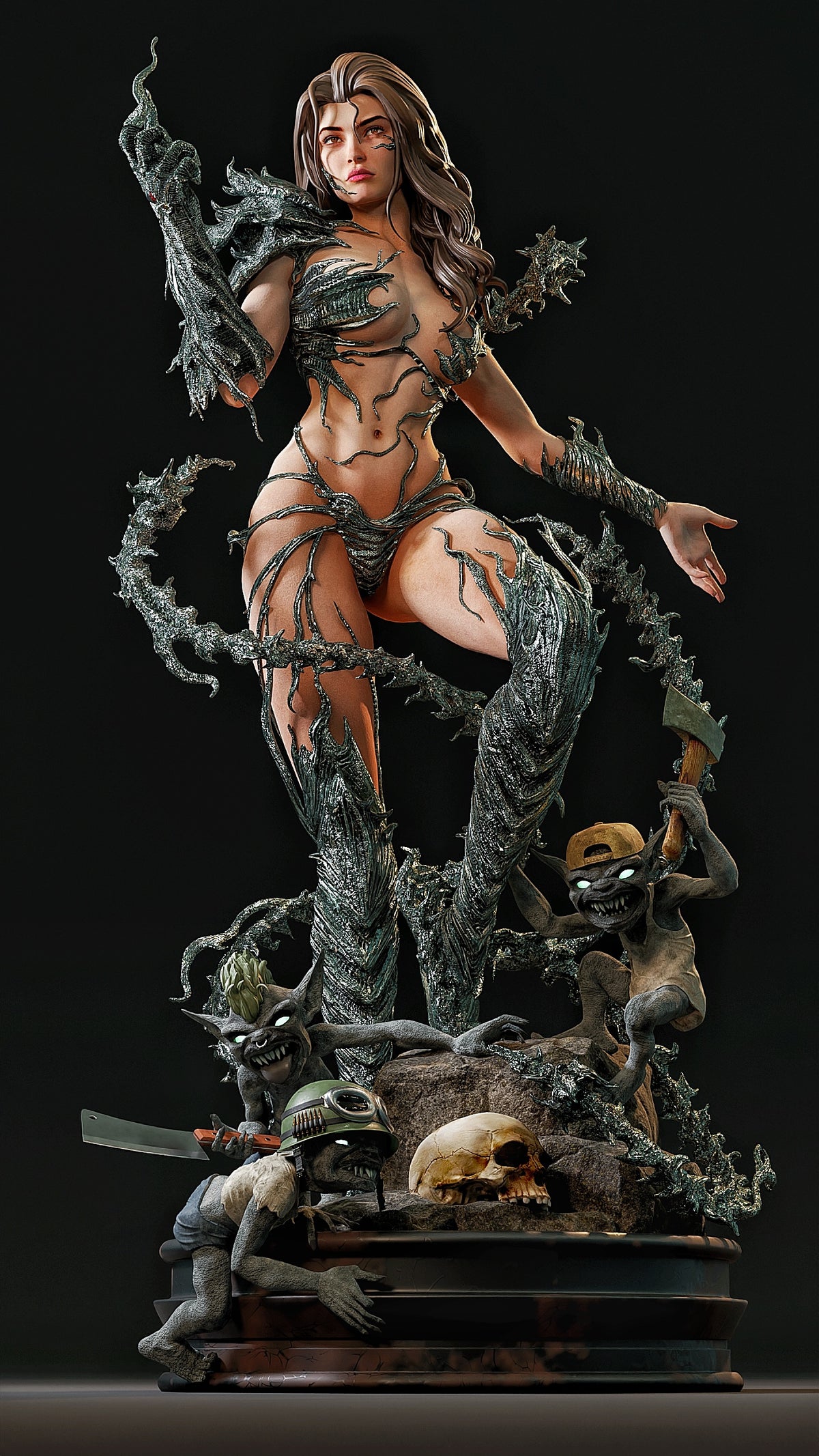 Witchblade Sculpture - Tabletop RPG Miniature - Roleplaying 3D Printed Fantasy Mini