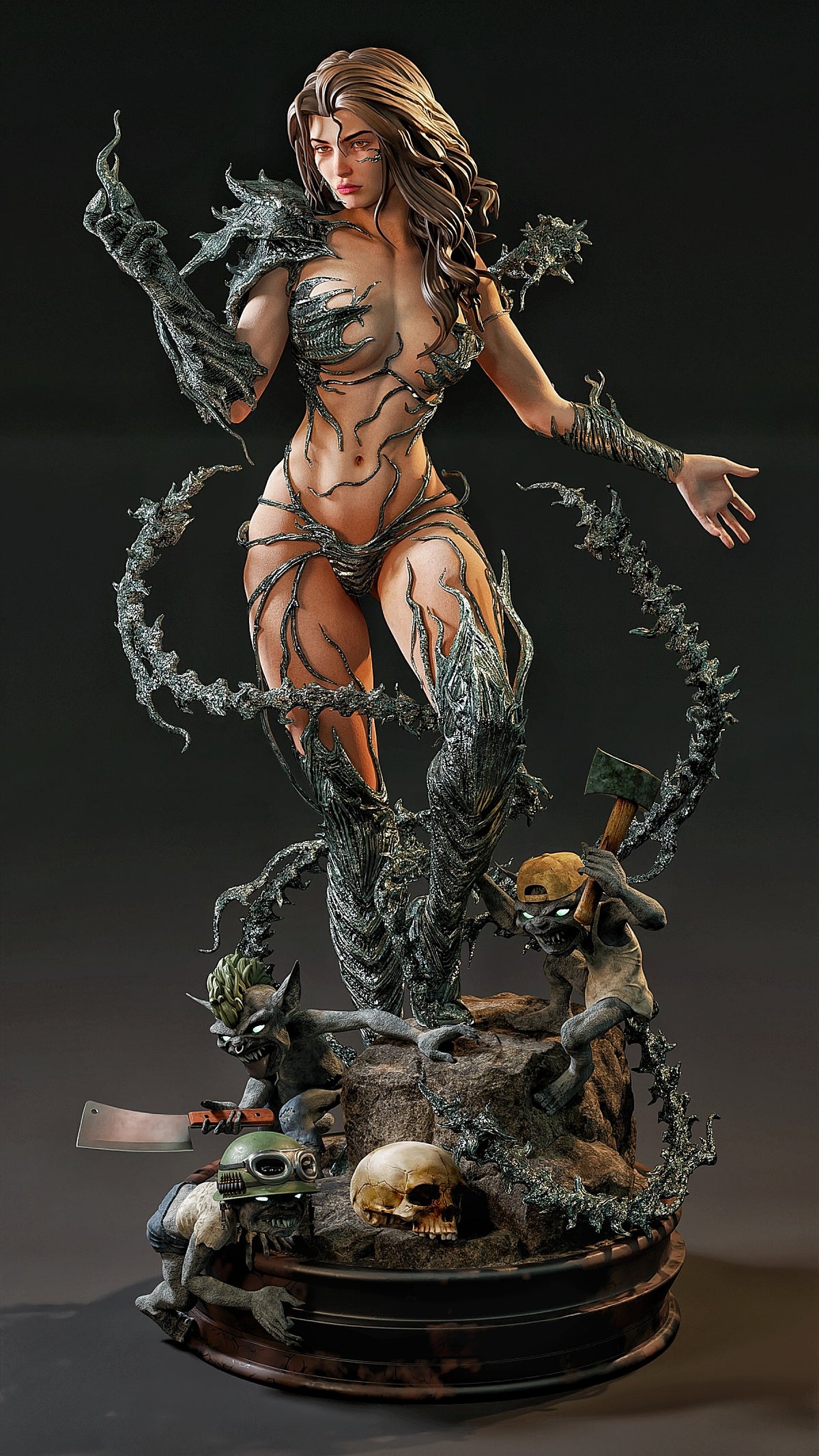 Witchblade Sculpture - Tabletop RPG Miniature - Roleplaying 3D Printed Fantasy Mini
