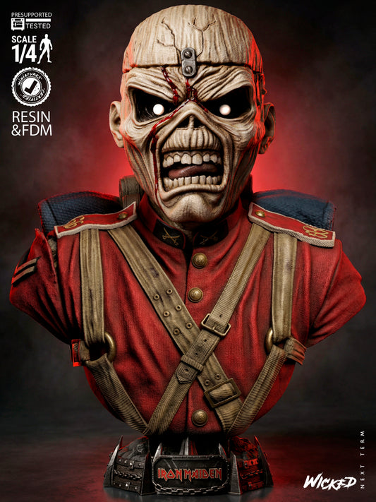Iron Maiden, Eddie the Head Portrait Bust (75mm to 300mm) Unassembled/Unpainted/3D Print