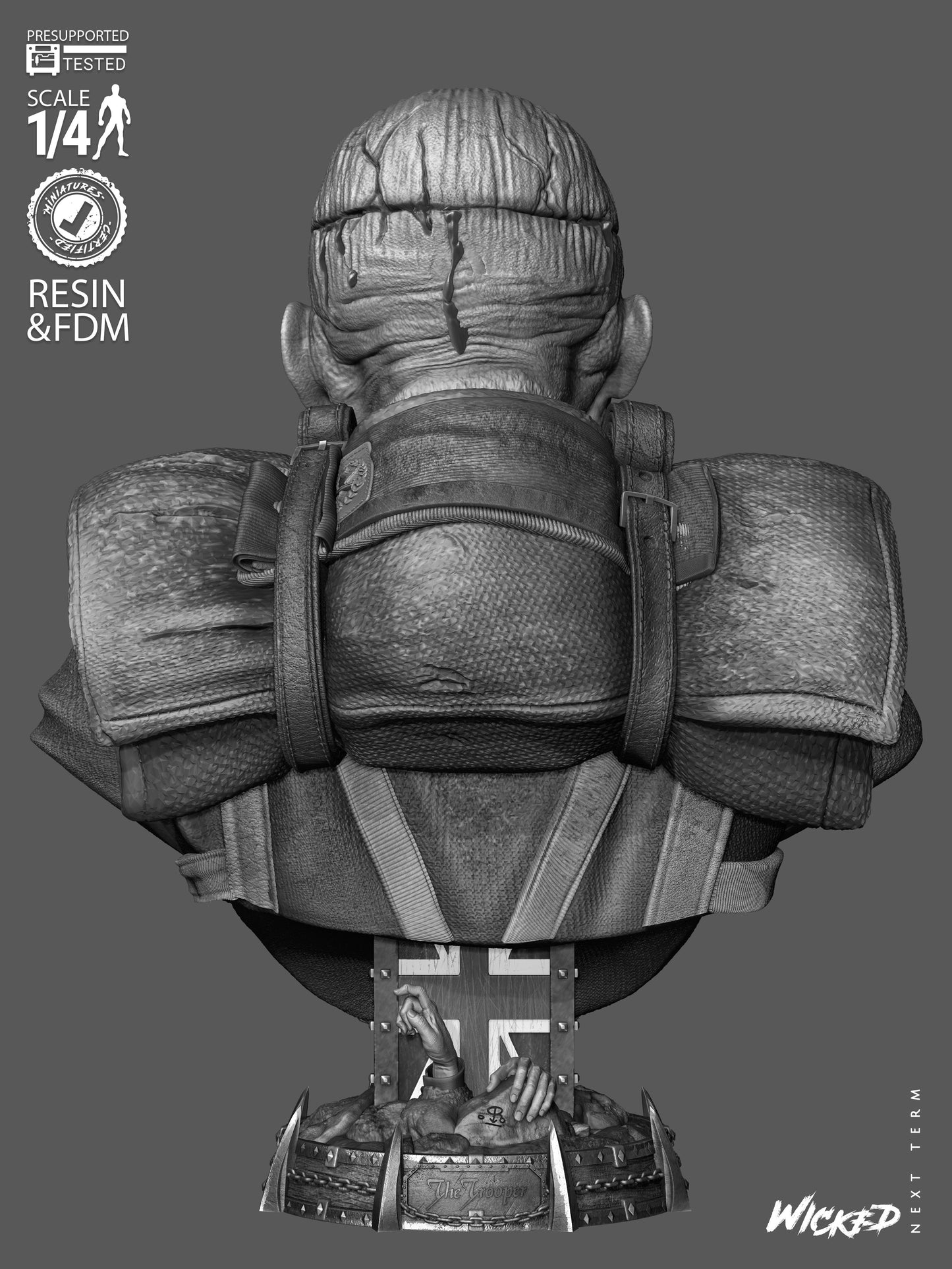 Iron Maiden, Eddie the Head Portrait Bust (75mm to 300mm) Unassembled/Unpainted/3D Print