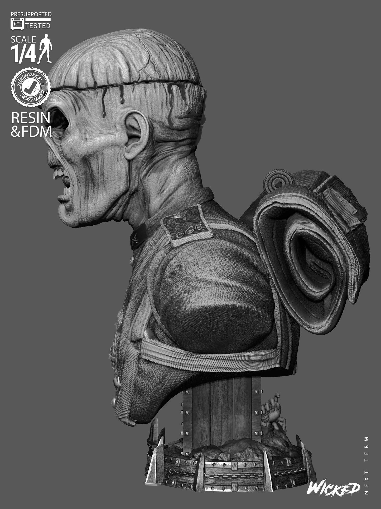 Iron Maiden, Eddie the Head Portrait Bust (75mm to 300mm) Unassembled/Unpainted/3D Print