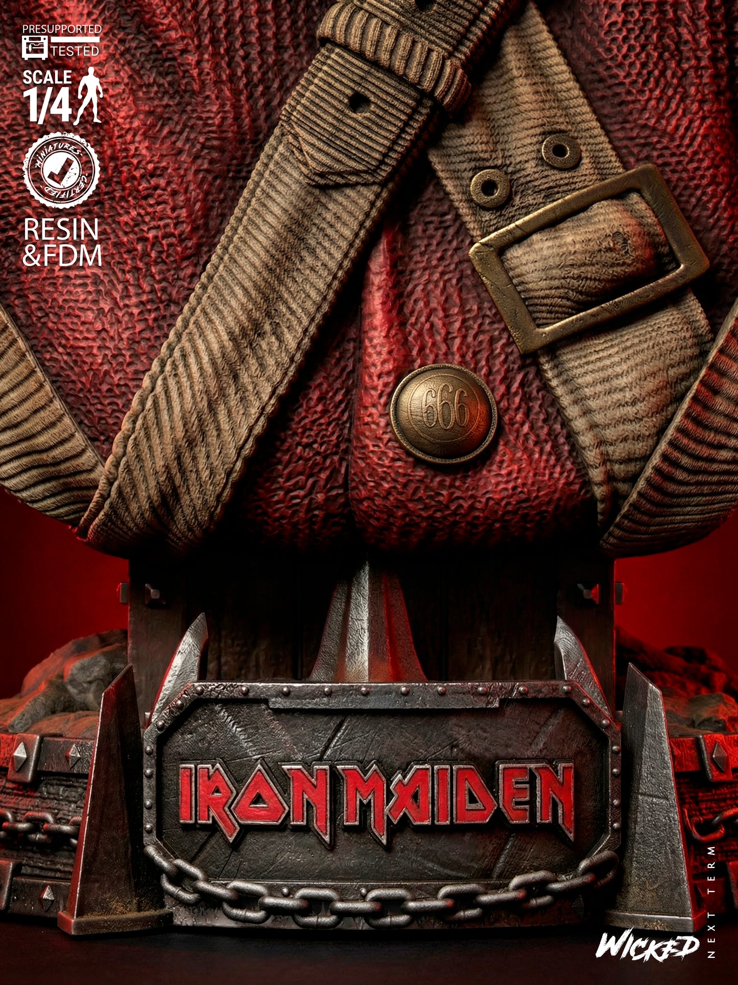 Iron Maiden, Eddie the Head Portrait Bust (75mm to 300mm) Unassembled/Unpainted/3D Print
