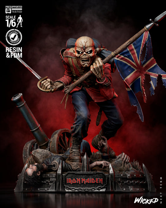 Iron Maiden, Eddie the Head Sculpture (75mm to 500mm) Unassembled/Unpainted/3D Print