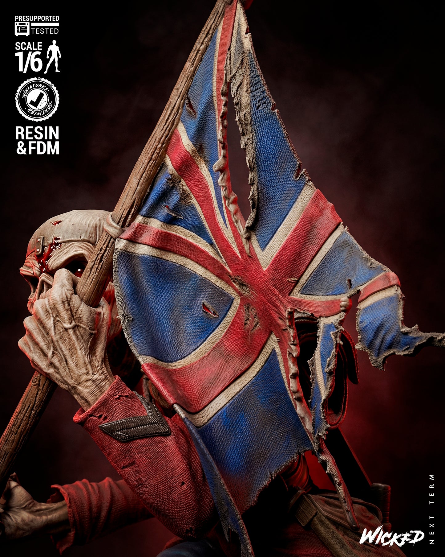 Iron Maiden, Eddie the Head Sculpture (75mm to 500mm) Unassembled/Unpainted/3D Print