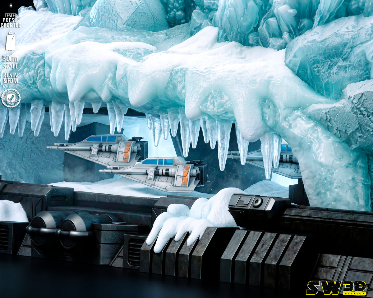 Battle of Hoth Diorama (75mm to 500mm) - Unassembled/Unpainted/3D Print