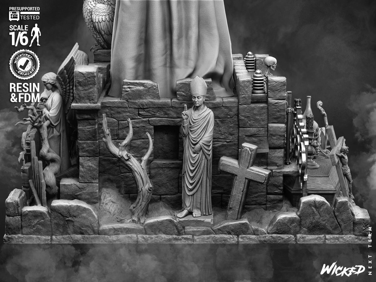 Bride of Frankenstein Sculpture (75mm to 500mm) - Unassembled/Unpainted/3D Print