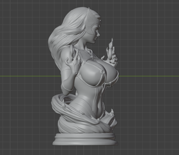 Scarlet Witch Bust(75mm to 500mm) - Unassembled/Unpainted/3D Print