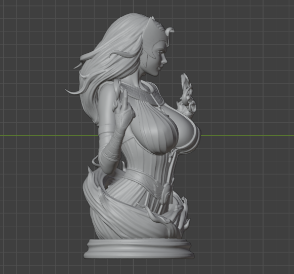 Scarlet Witch Egyptian Goddess Bust(75mm to 500mm) - Unassembled/Unpainted/3D Print