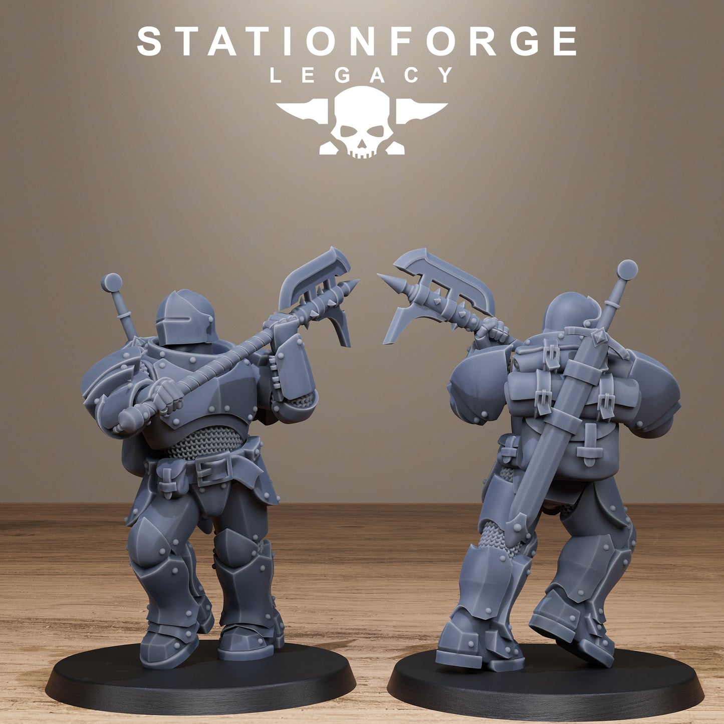 Solaris Infantry-Dungeons and Dragons-Compatible with Warhammer - by Station Forge - Tabletop RPG Miniature - Roleplaying 3D Printed Fantasy Mini