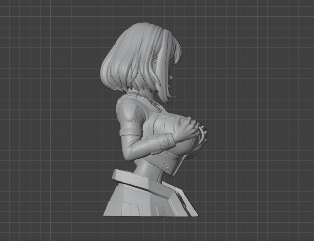 Uraraka Bust(75mm to 500mm) - Unassembled/Unpainted/3D Print