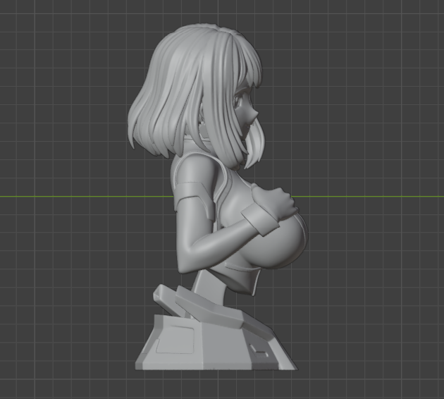 Zero-Gravity Heroine Bust (75mm to 500mm) - Unassembled/Unpainted/3D Print