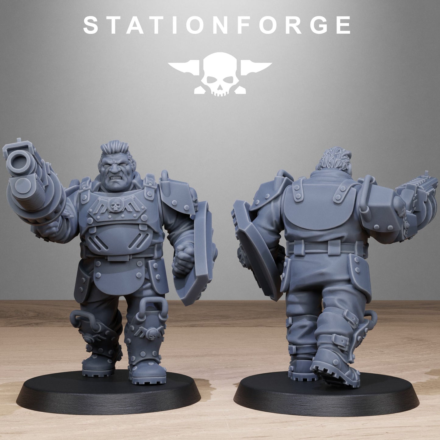 GrimGuard Armored Mutants (x10) - TTRPG - Wargaming - Sci-Fi - Grimdark