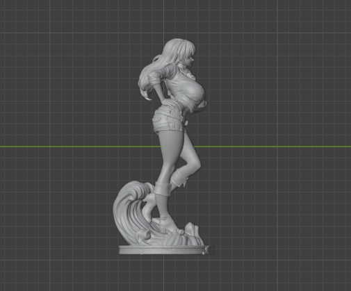 Nami Sculpture (75mm to 500mm) - Unassembled/Unpainted/3D Print