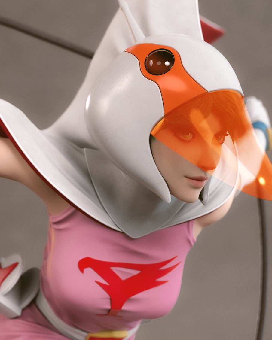 Jun the Swan Sculpture (75mm to 500mm) - Unassembled/Unpainted/3D Print