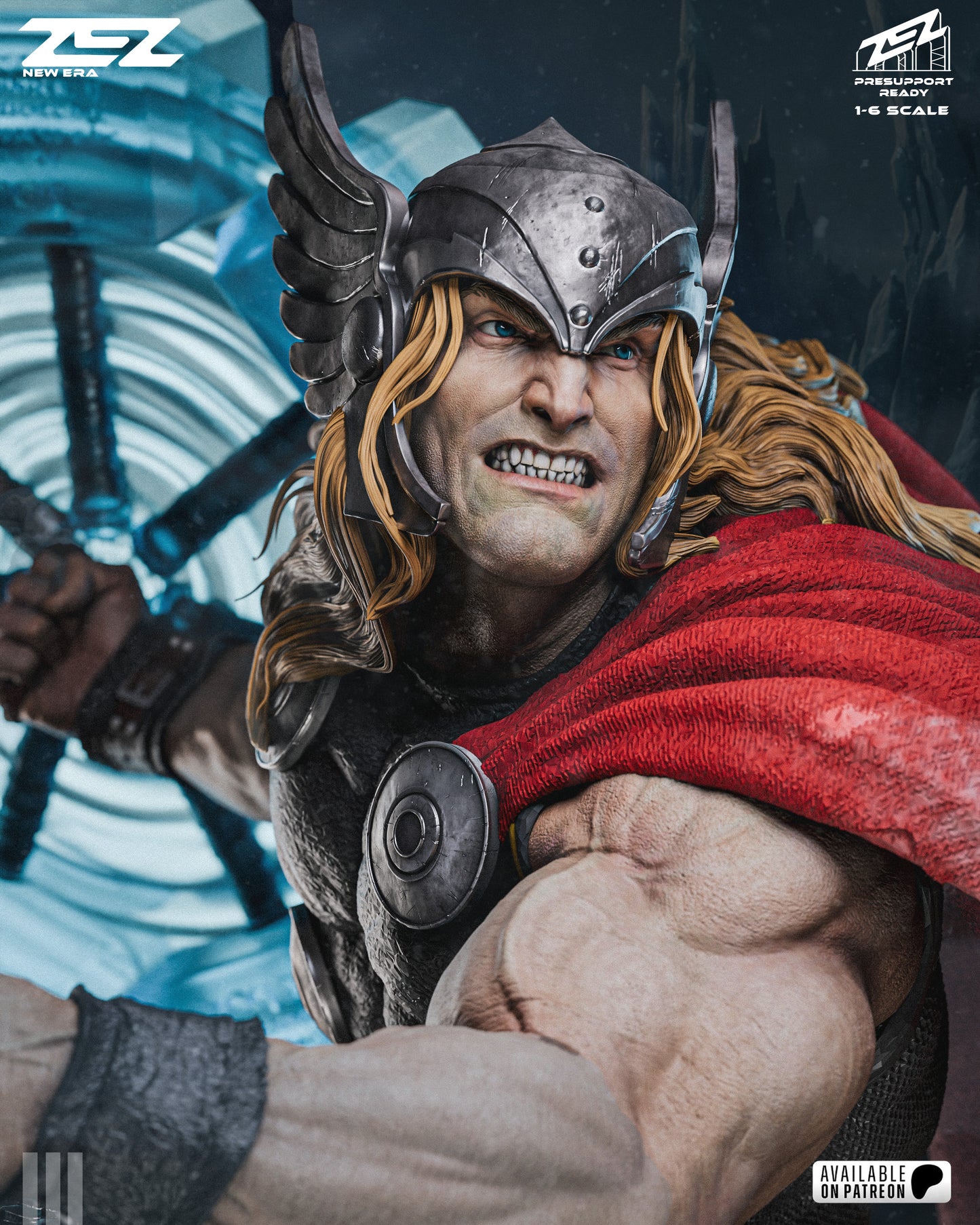 Thor Sculpture (75mm to 500mm) - Unassembled/Unpainted/3D Print
