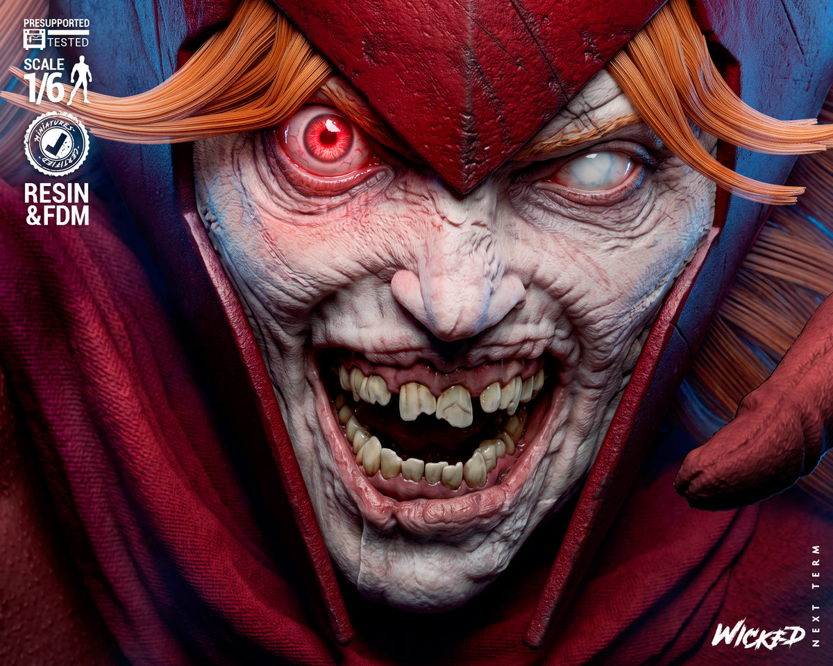 Zombie Scarlet Witch Sculpture (75mm to 500mm) - Unassembled/Unpainted/3D Print
