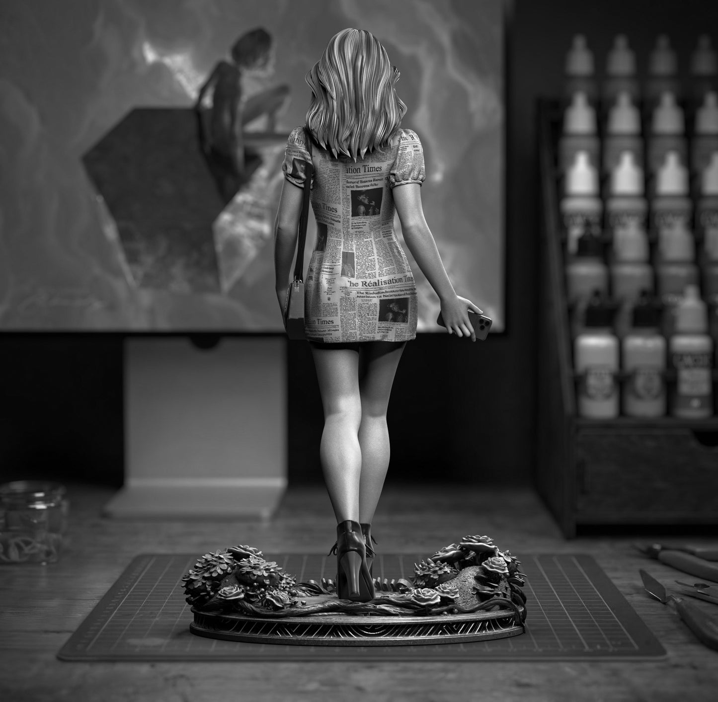 Cassie Howard SFW/NSFW Sculpture (75mm to 500mm) - Euphoria - Unassembled/Unpainted/3D Print