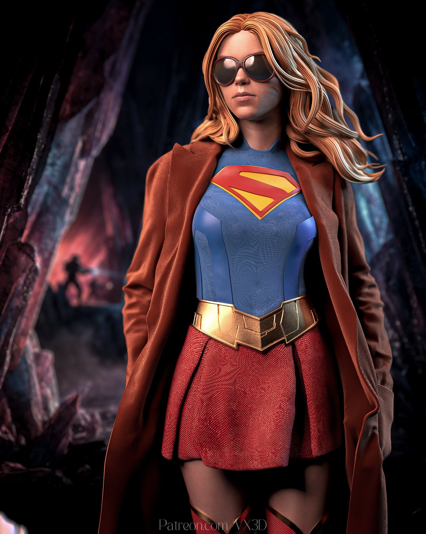 Supergirl SFW/NSFW Sculpture (75mm to 500mm) - Unassembled/Unpainted/3D Print