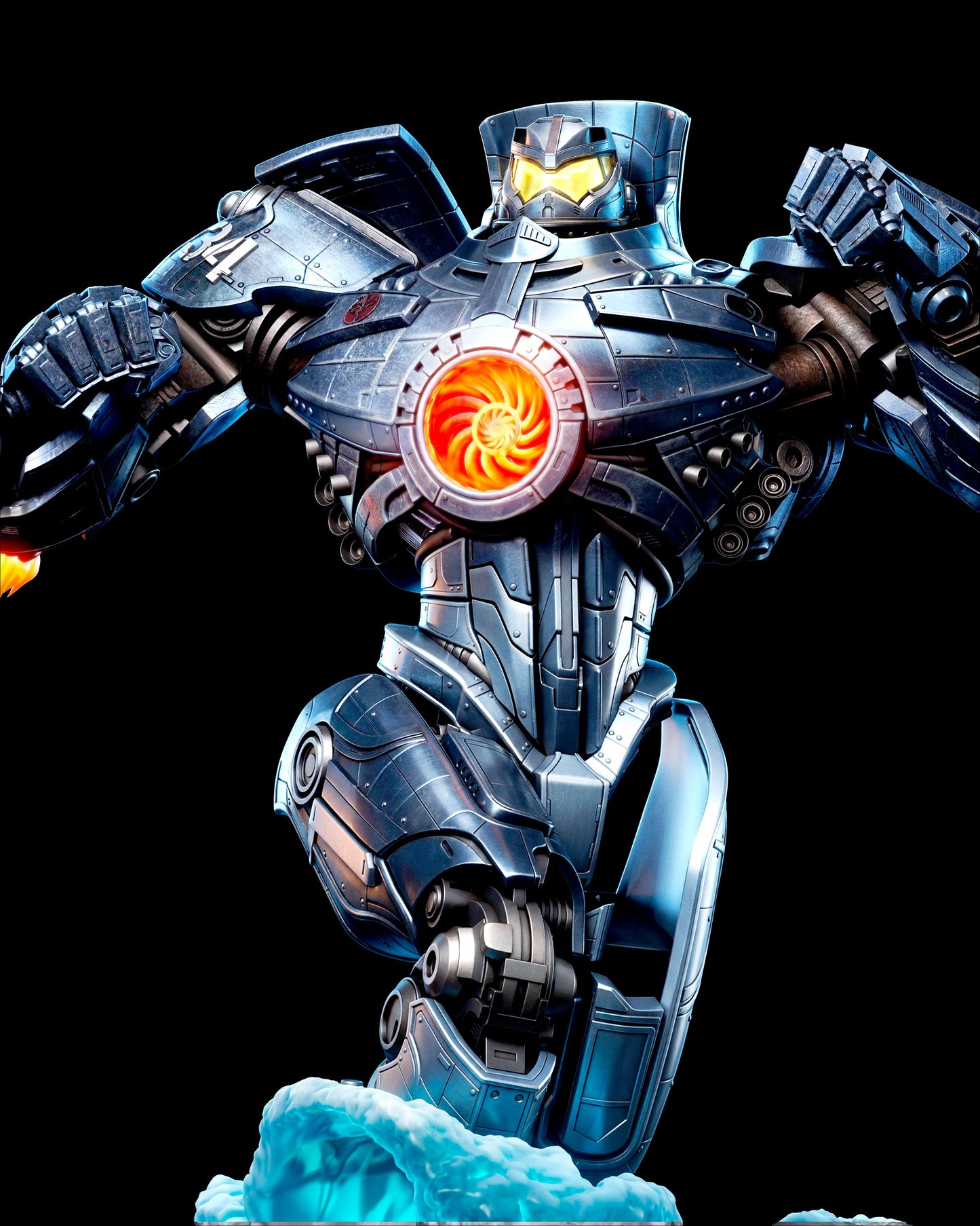 Gipsy Danger Sculpture(75mm to 500mm) - Unassembled/Unpainted/3D Print