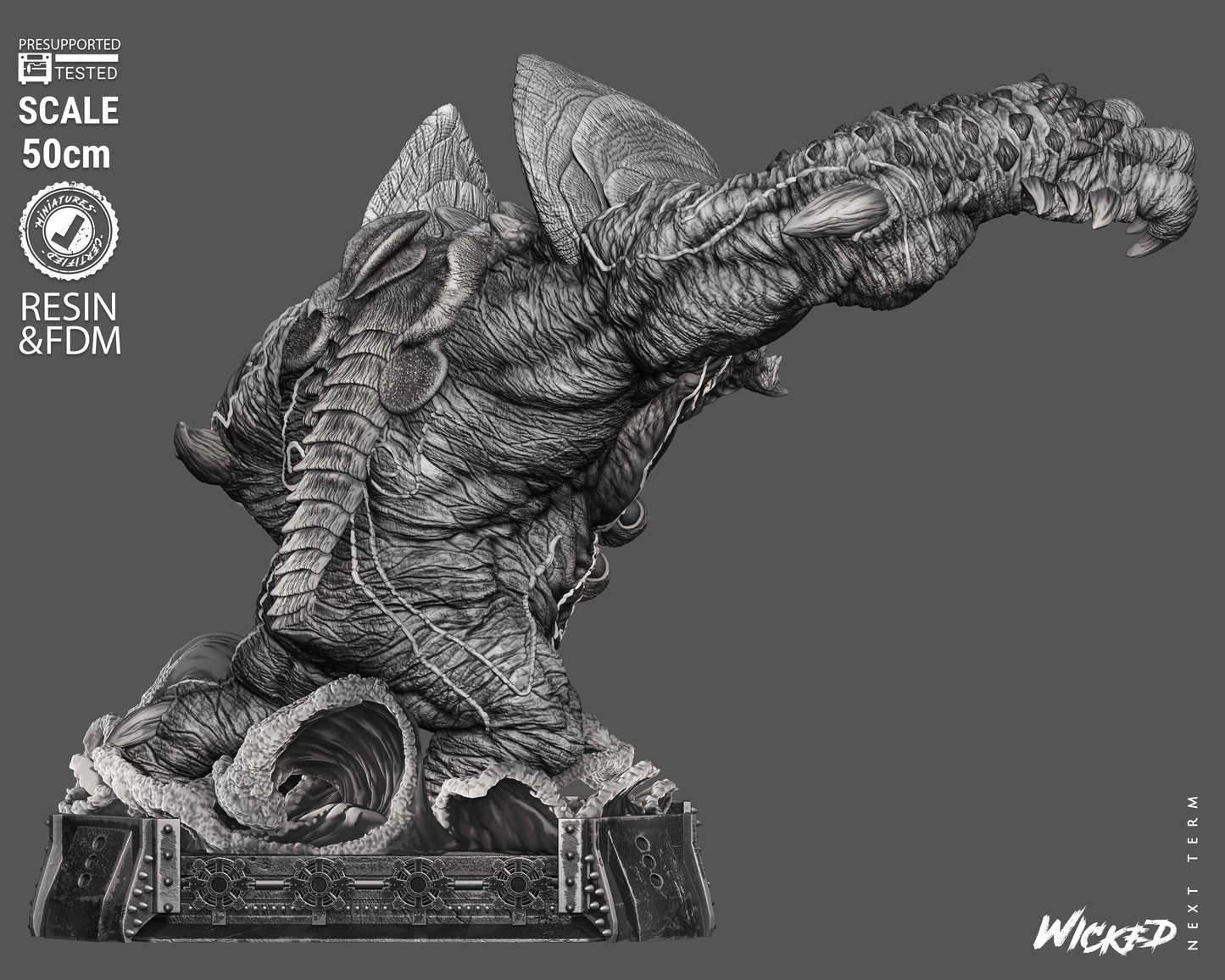 Leatherback Sculpture(75mm to 500mm) - Unassembled/Unpainted/3D Print