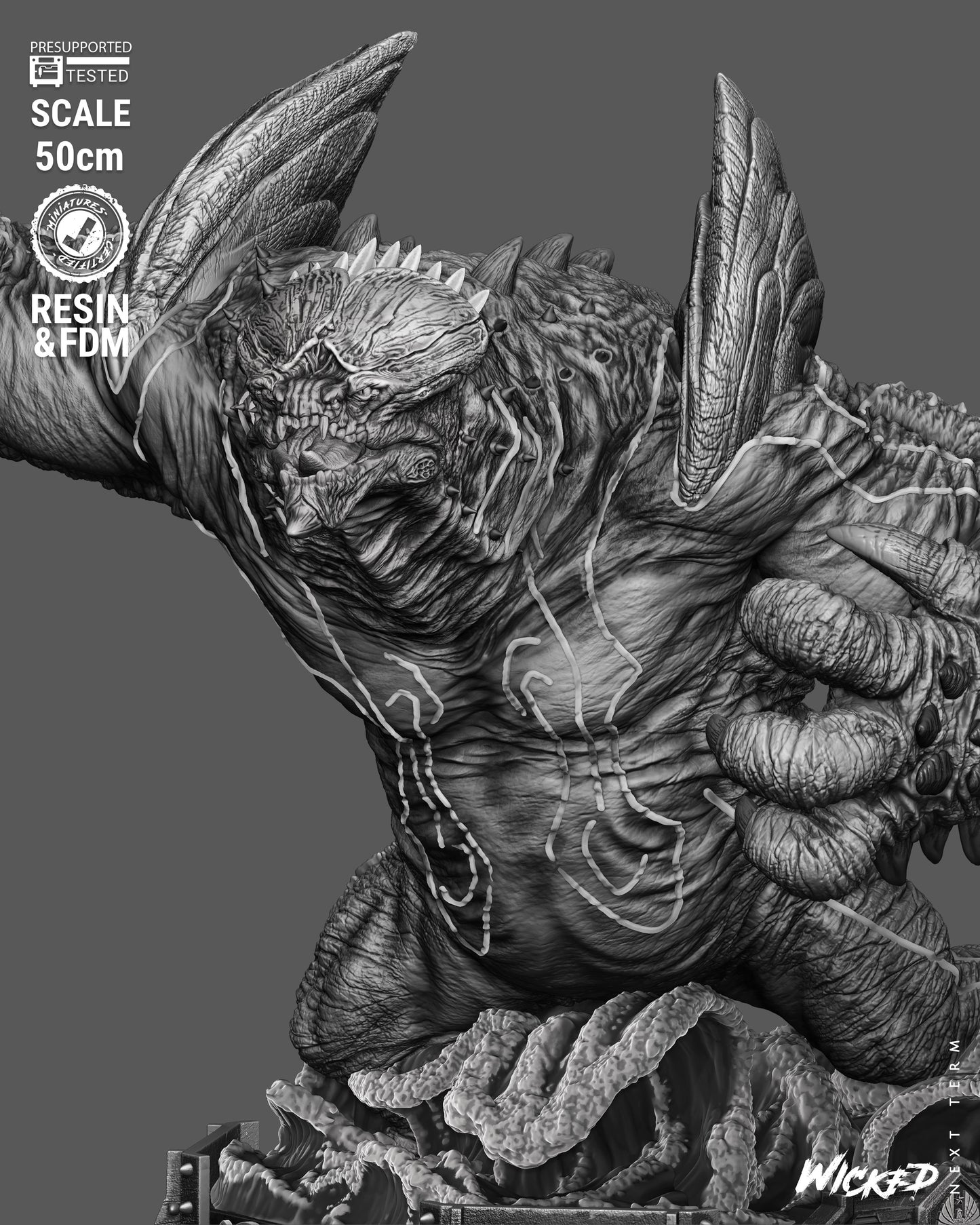 Leatherback Sculpture(75mm to 500mm) - Unassembled/Unpainted/3D Print