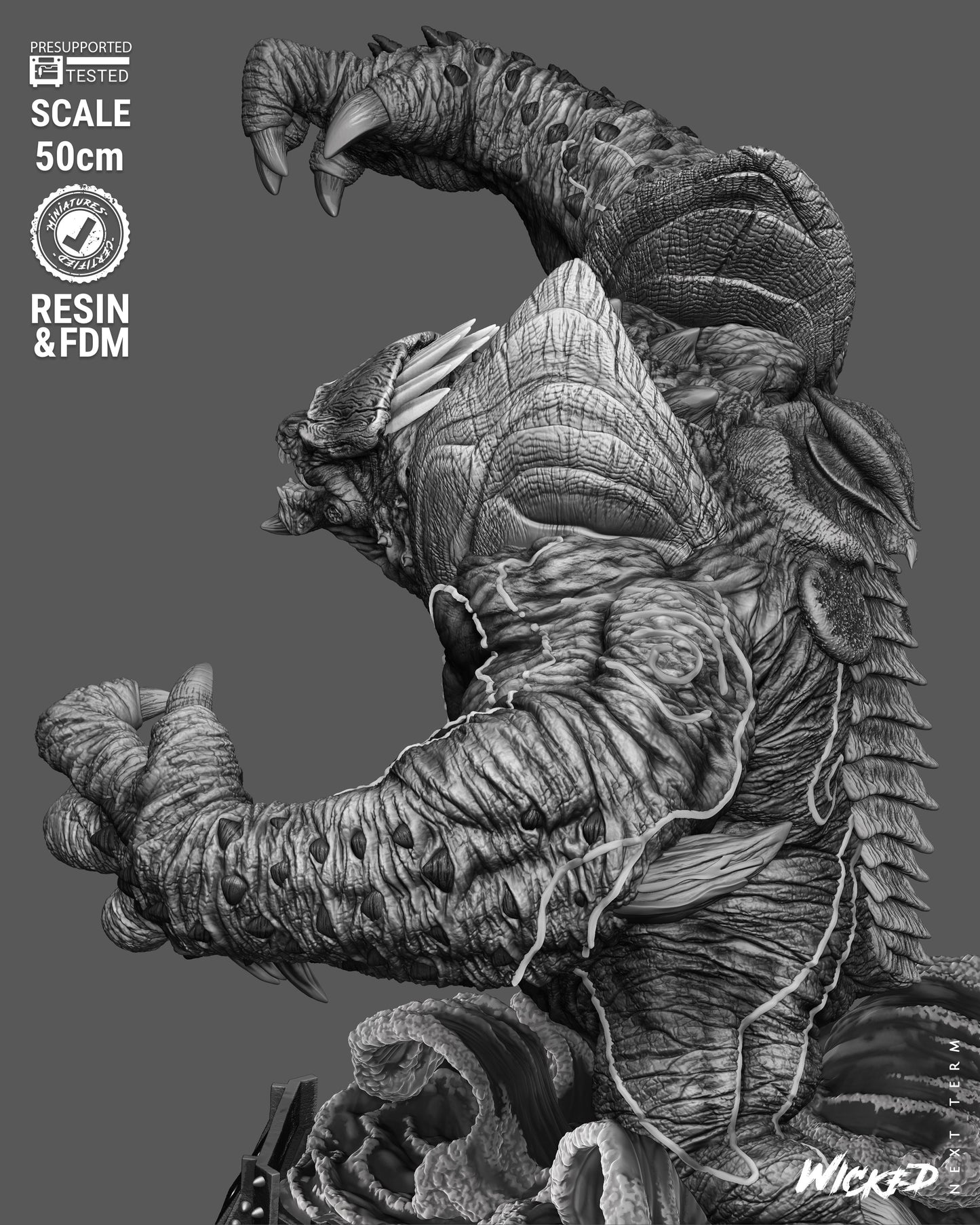 Leatherback Sculpture(75mm to 500mm) - Unassembled/Unpainted/3D Print