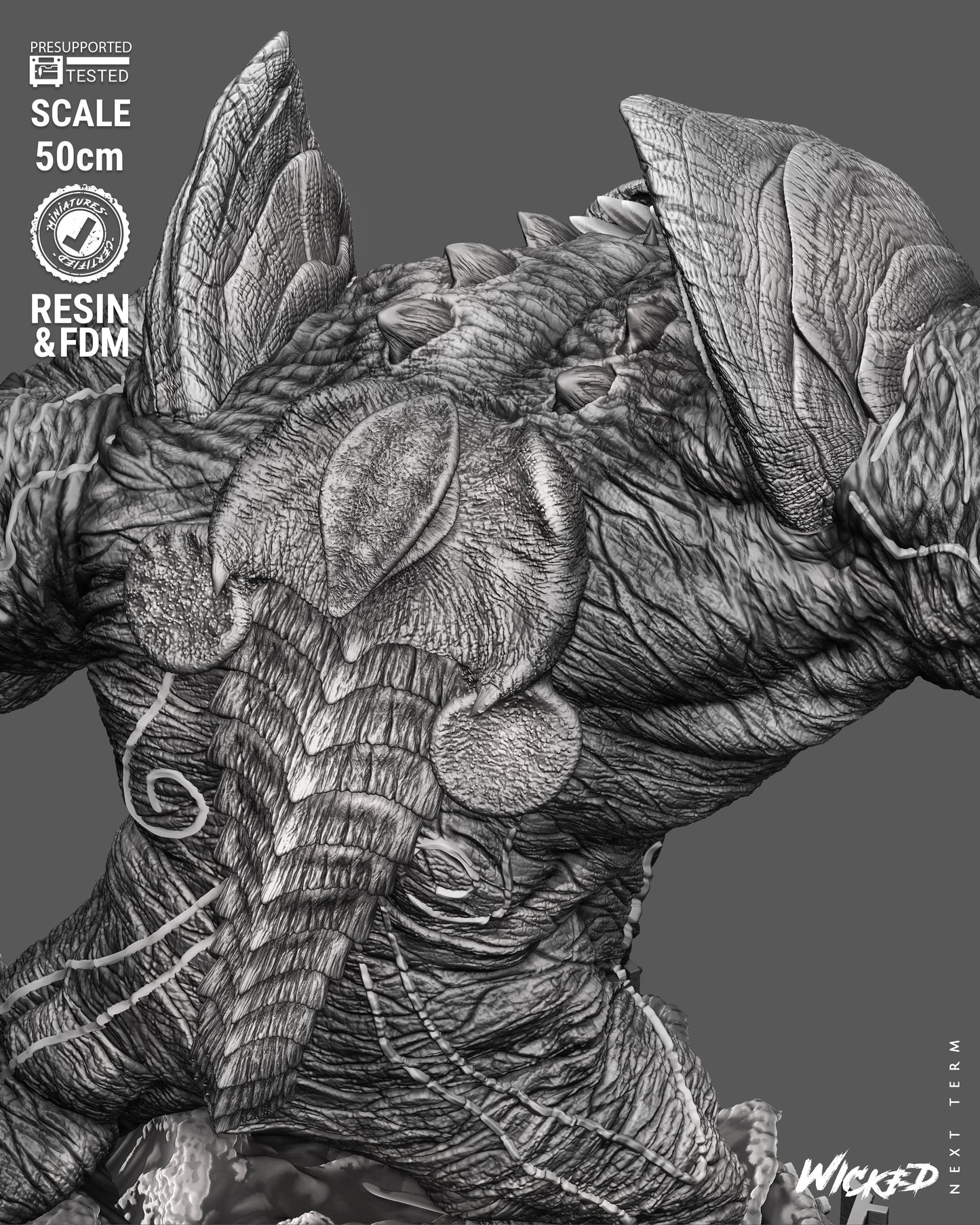 Leatherback Sculpture(75mm to 500mm) - Unassembled/Unpainted/3D Print