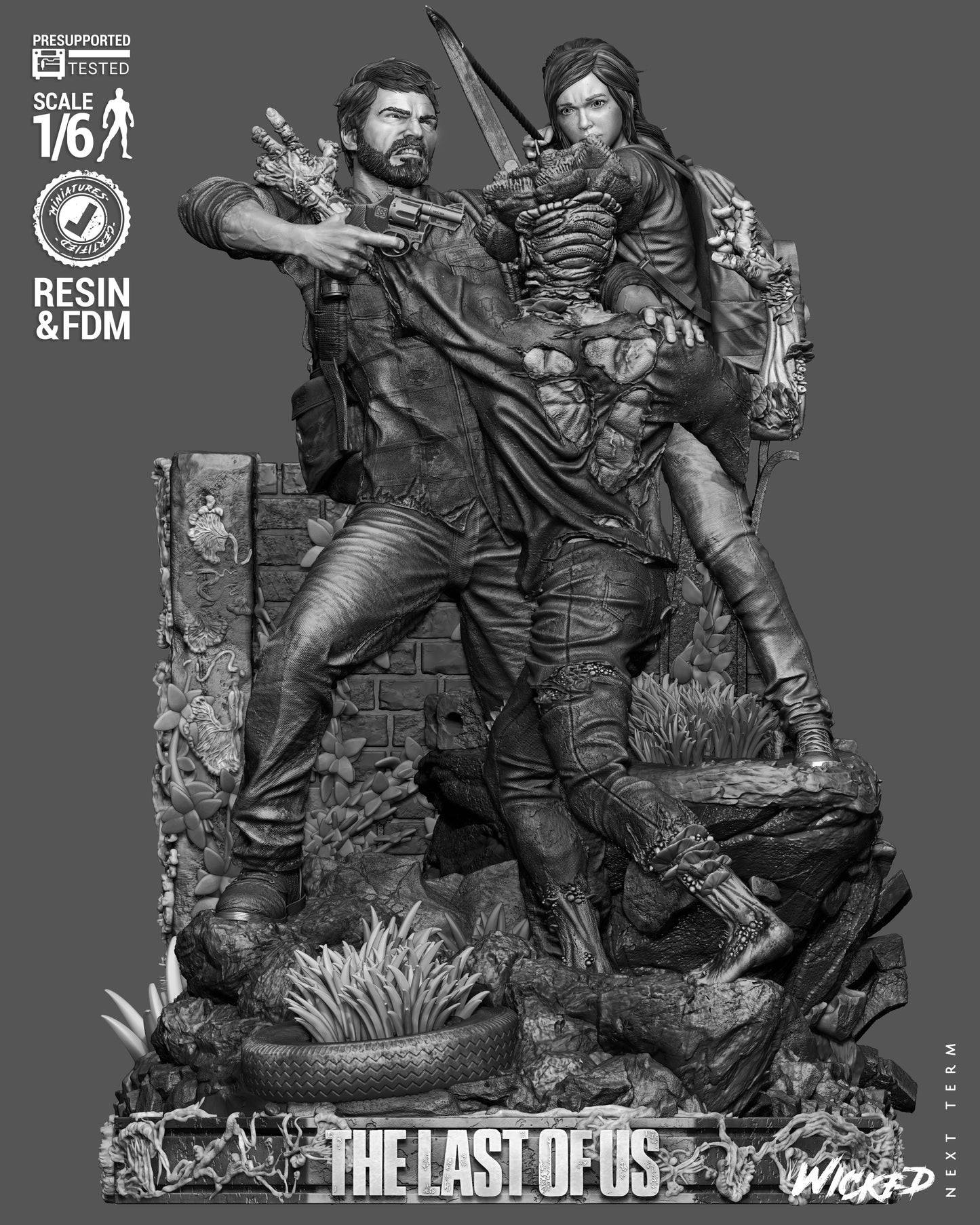 Last of Us Diorama (75mm to 500mm) - Unassembled/Unpainted/3D Print