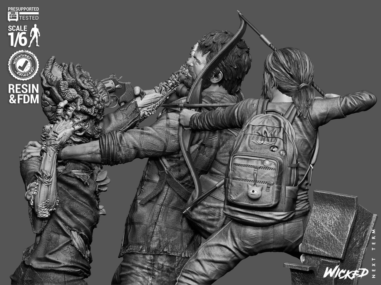 Last of Us Diorama (75mm to 500mm) - Unassembled/Unpainted/3D Print