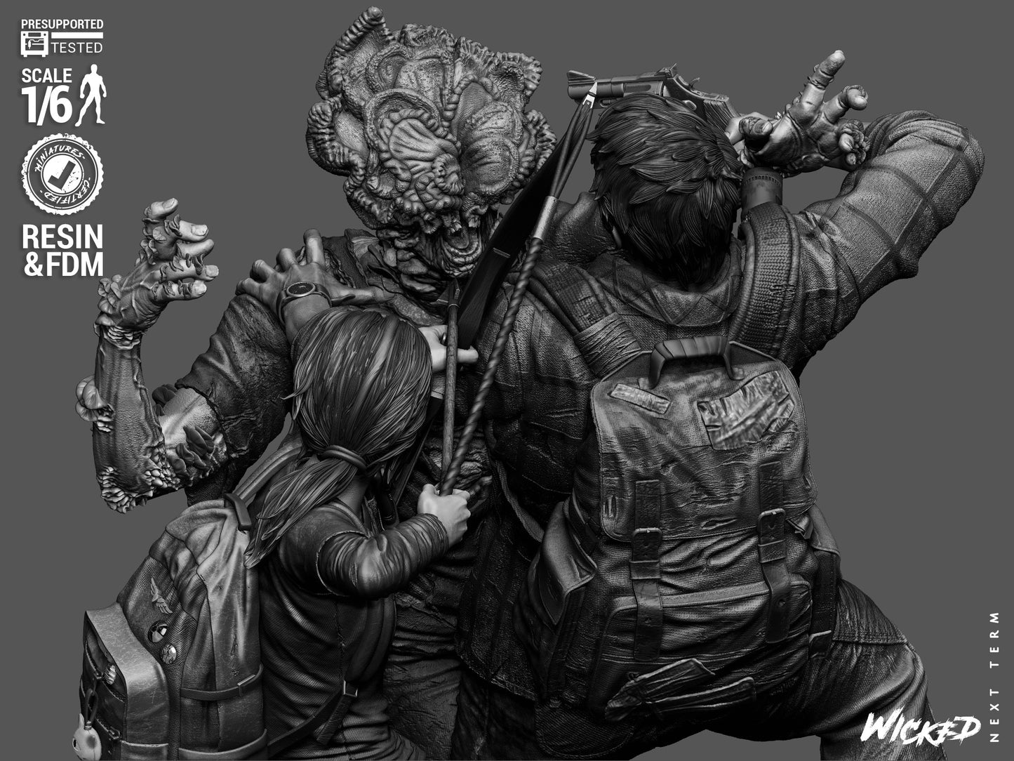 Last of Us Diorama (75mm to 500mm) - Unassembled/Unpainted/3D Print