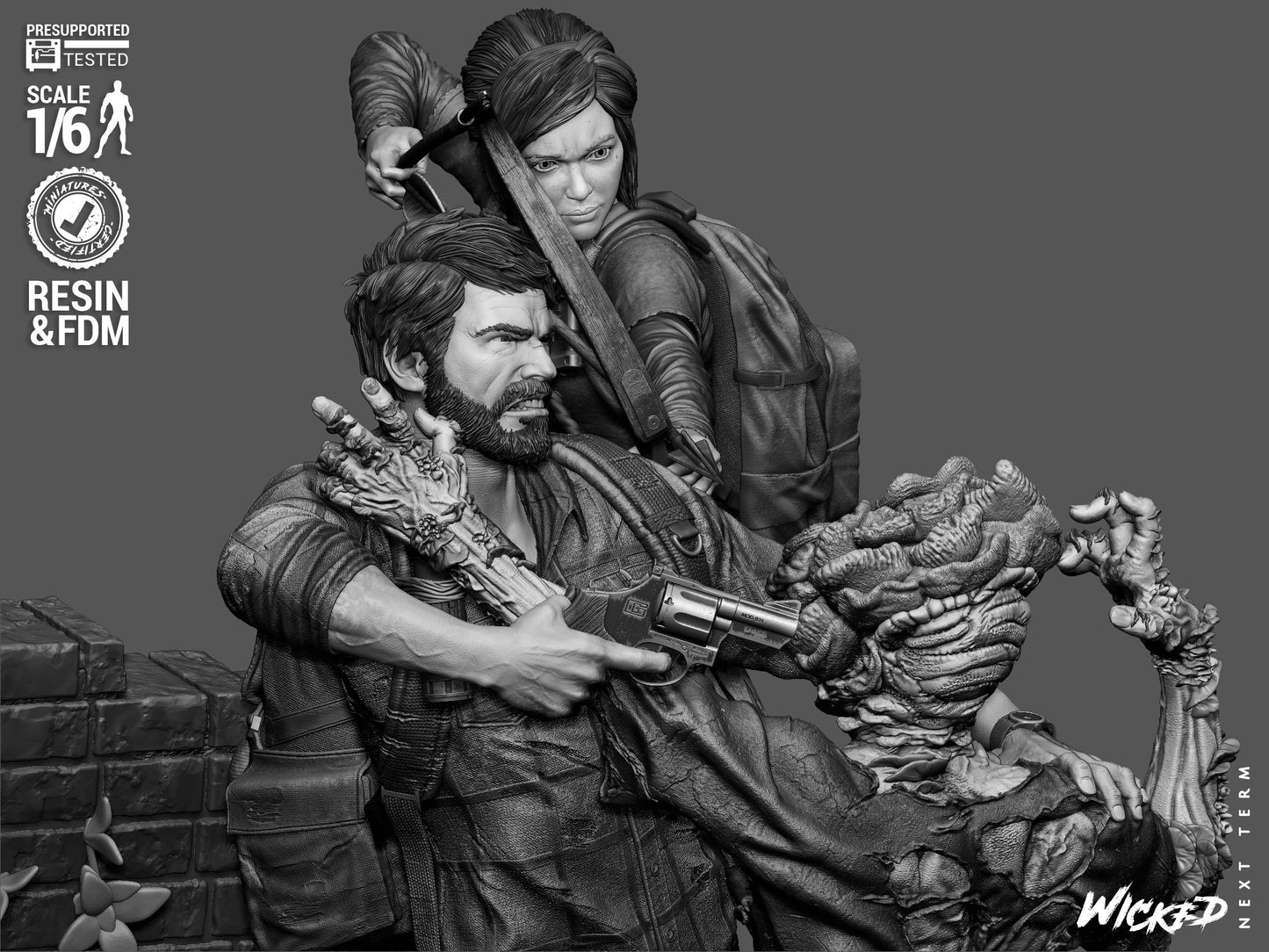 Last of Us Diorama (75mm to 500mm) - Unassembled/Unpainted/3D Print