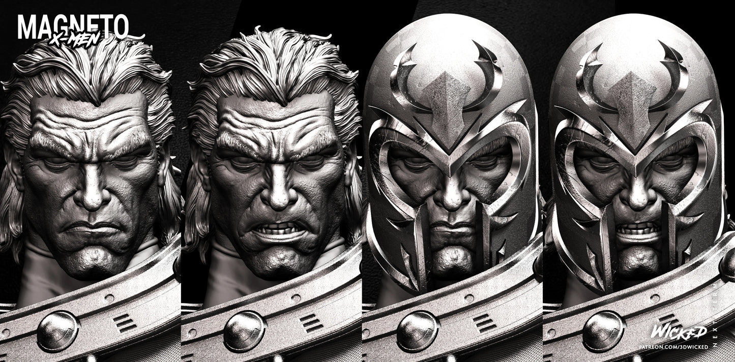 Magneto Sculpture - Marvel's X-men - by Wicked 3D- Tabletop RPG Miniature - Roleplaying 3D Printed Fantasy Mini