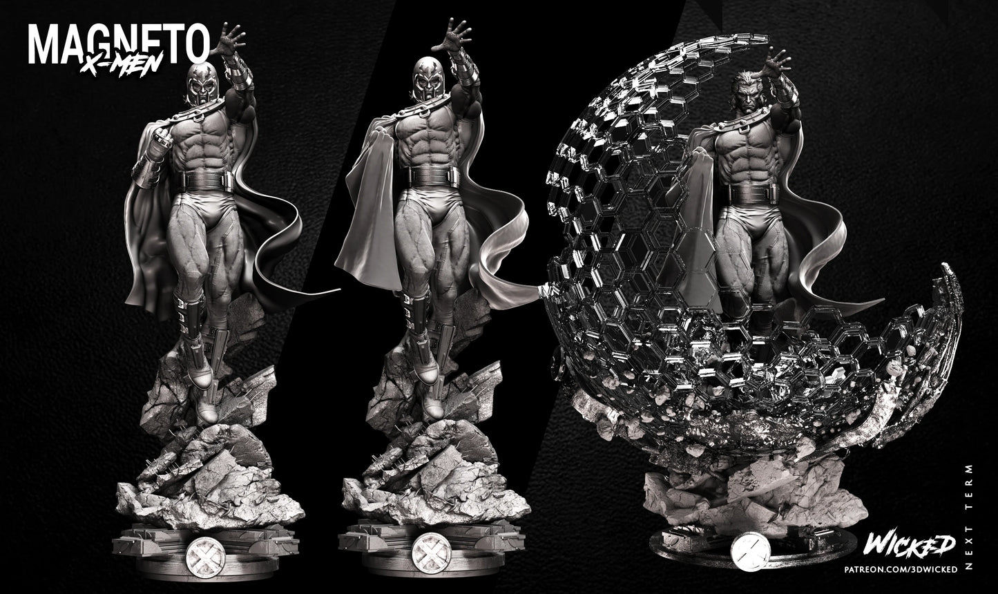 Magneto Sculpture - Marvel's X-men - by Wicked 3D- Tabletop RPG Miniature - Roleplaying 3D Printed Fantasy Mini