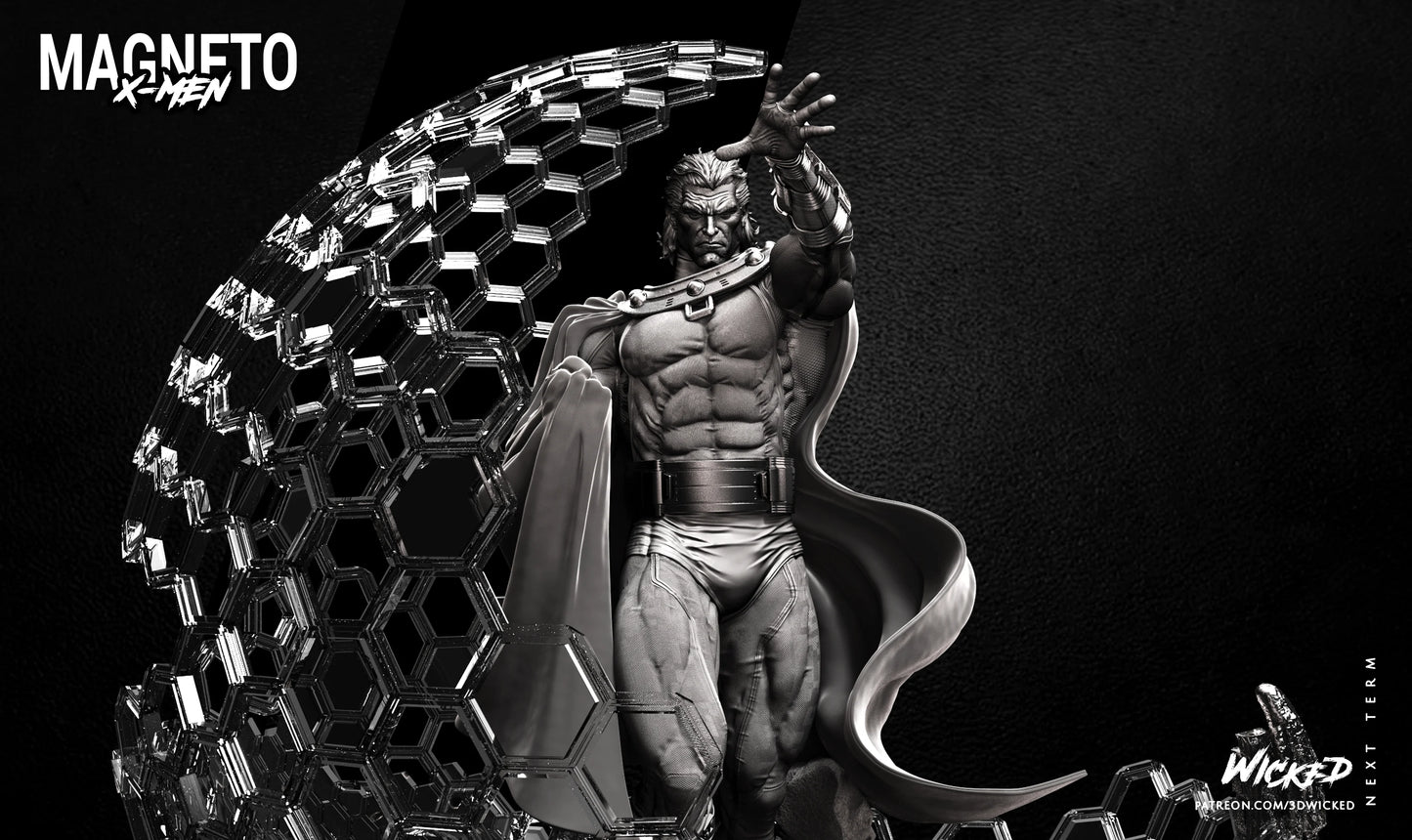 Magneto Sculpture - Marvel's X-men - by Wicked 3D- Tabletop RPG Miniature - Roleplaying 3D Printed Fantasy Mini