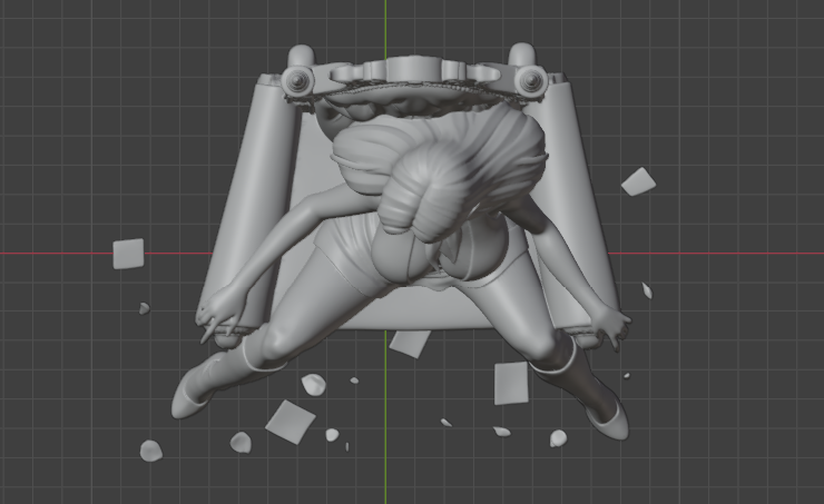 Daphne on Throne Sculpture (75mm to 500mm) - Unassembled/Unpainted/3D Print
