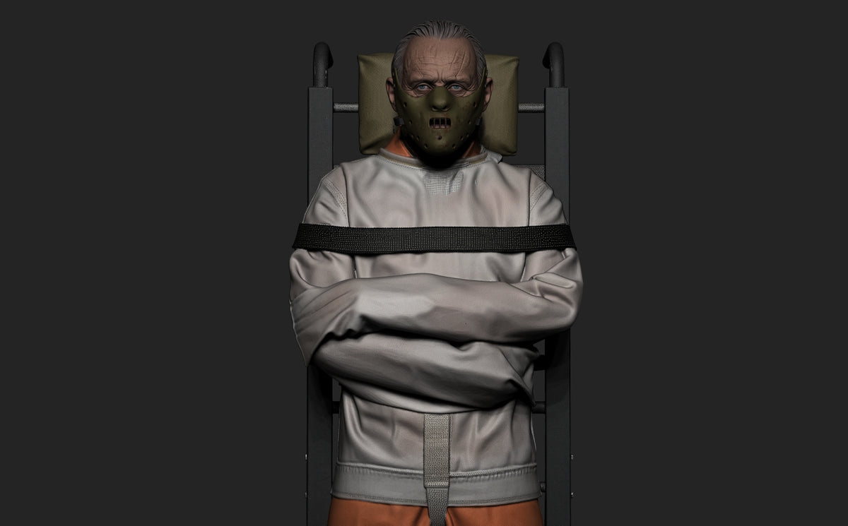Hannibal Lecter Sculpture (75mm - 300mm) Unpainted / Unassembled / 3D Printed