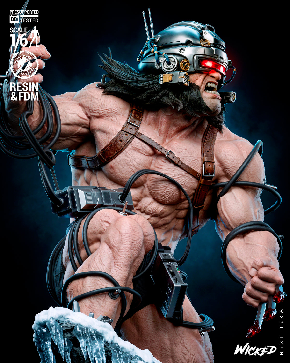 Weapon X Sculpture (75mm to 500mm) - Unassembled/Unpainted/3D Print