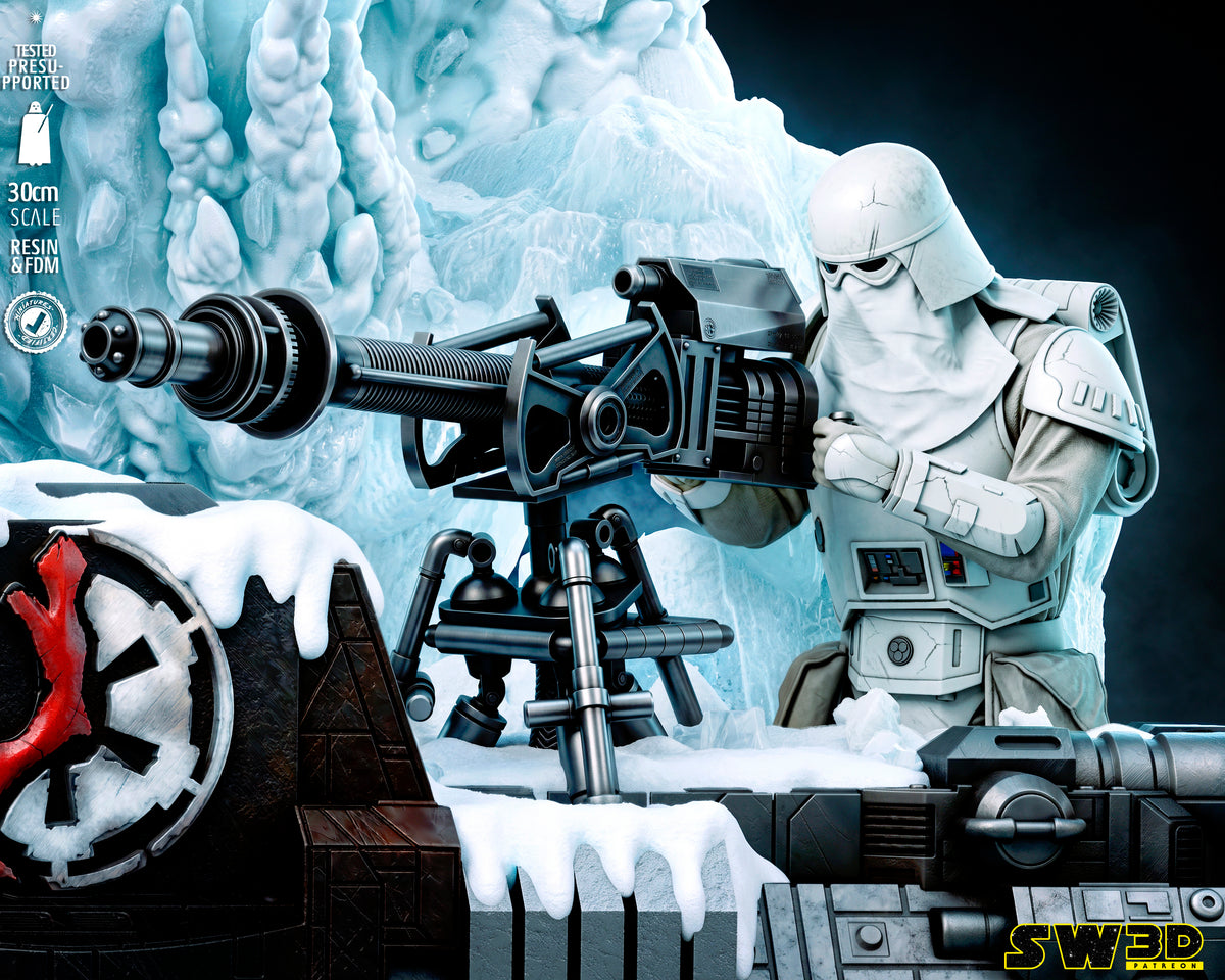 Battle of Hoth Diorama (75mm to 500mm) - Unassembled/Unpainted/3D Print