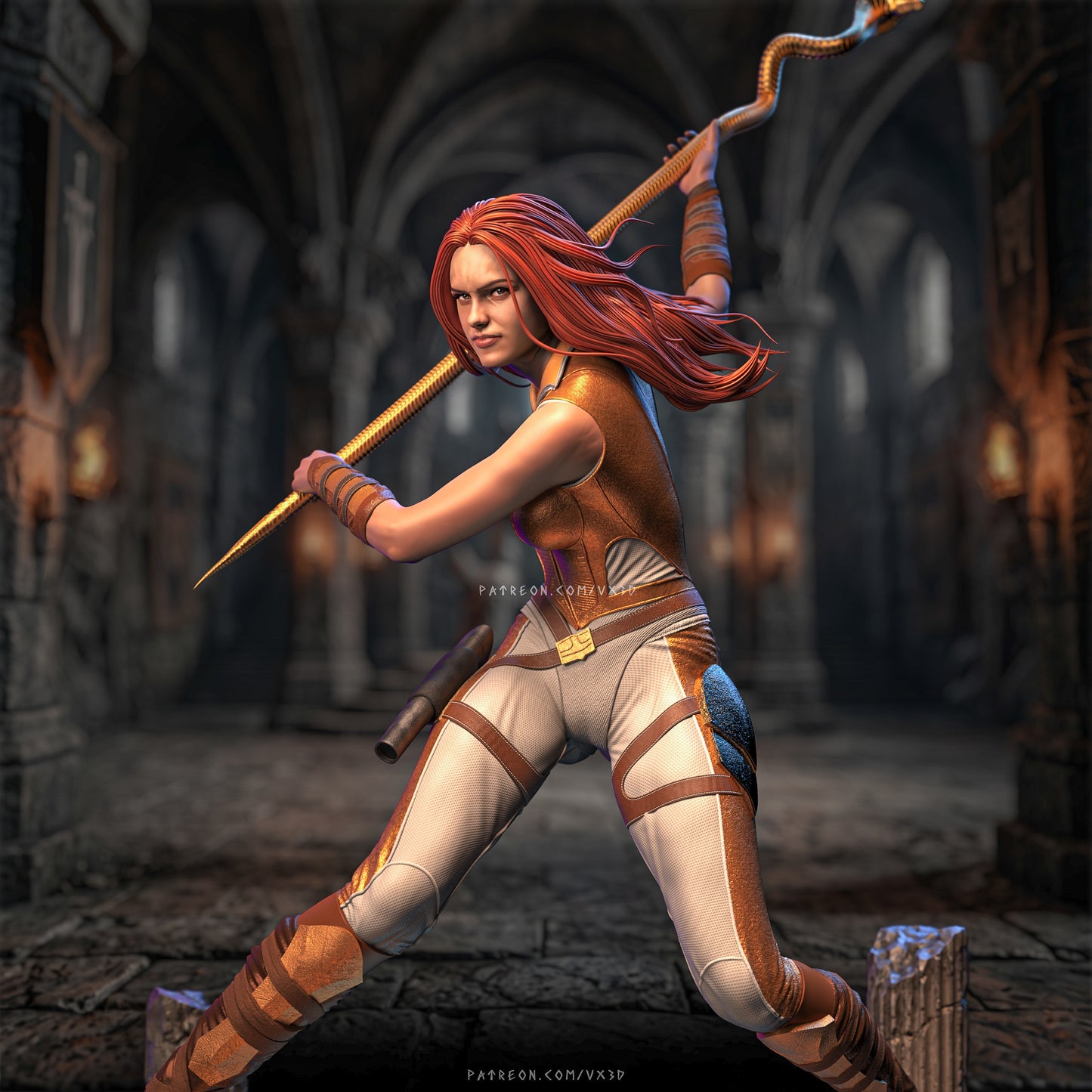 Teela Sculpture (75mm to 500mm) - Unassembled/Unpainted/3D Print