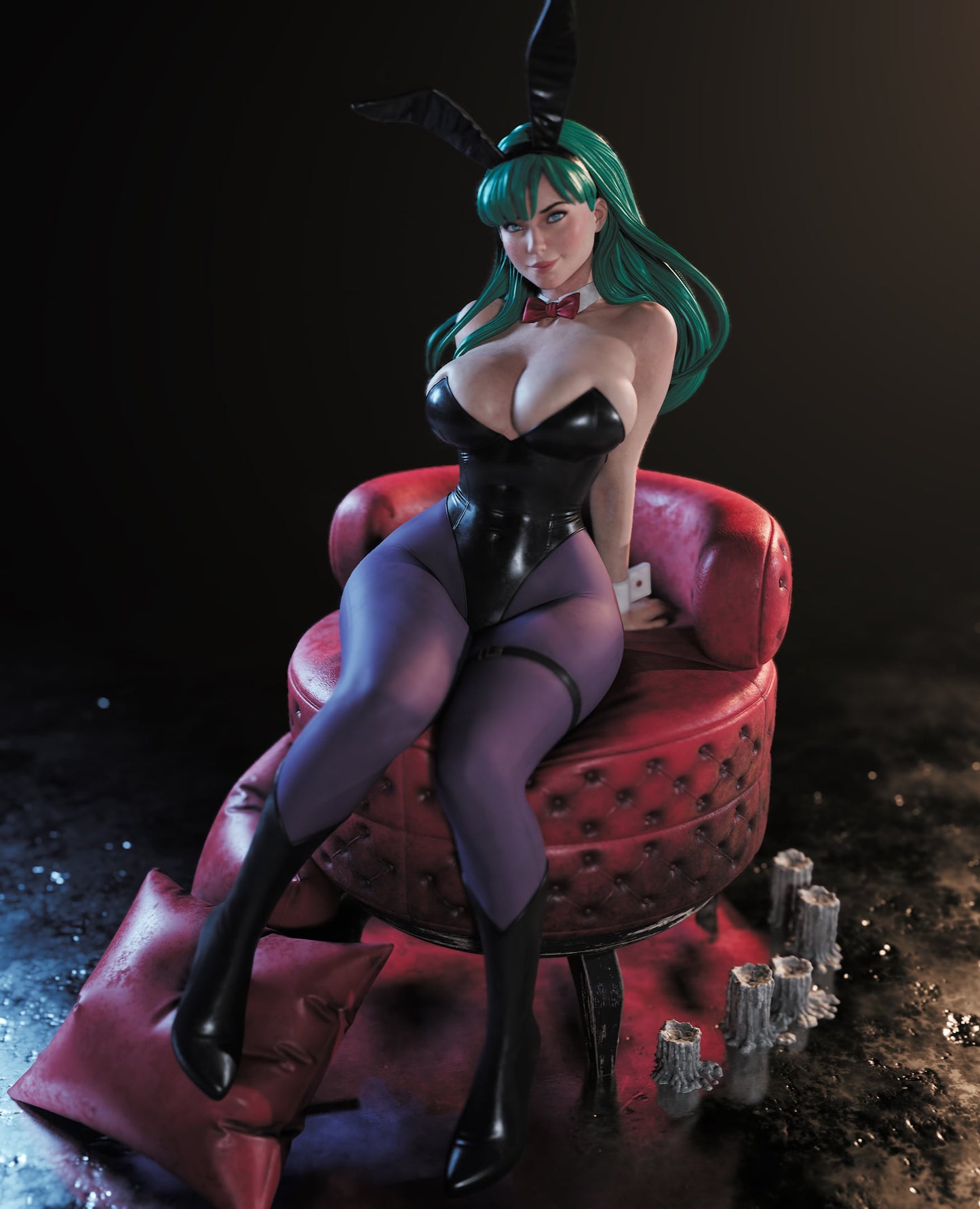 Bunny Girl Sculpture (75mm to 500mm) - Unassembled/Unpainted/3D Print
