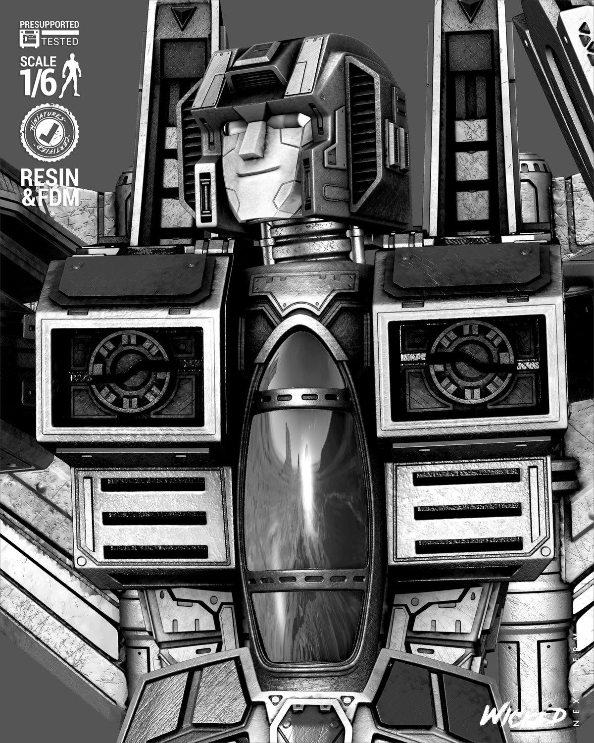 Starscream Sculpture (75mm to 500mm) - Unassembled/Unpainted/3D Print
