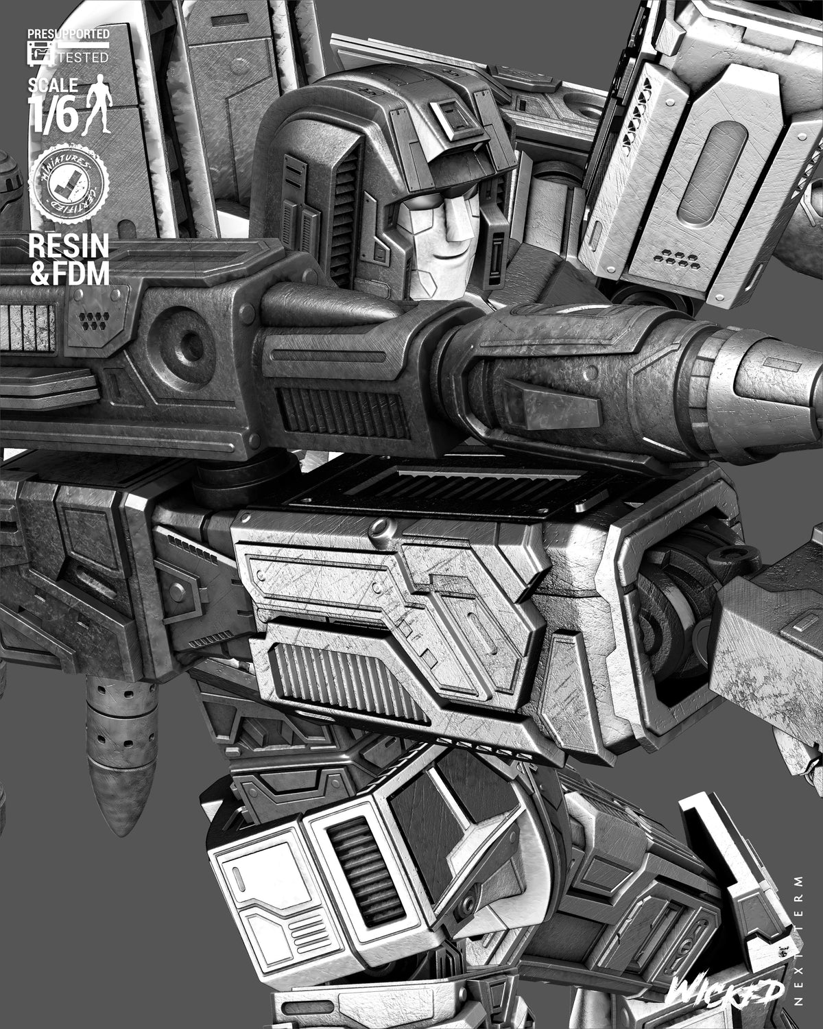 Starscream Sculpture (75mm to 500mm) - Unassembled/Unpainted/3D Print
