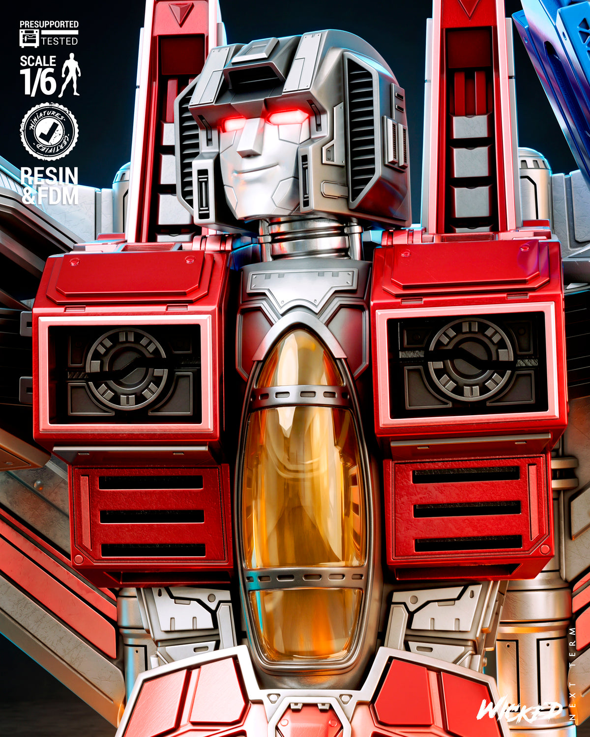 Starscream Sculpture (75mm to 500mm) - Unassembled/Unpainted/3D Print