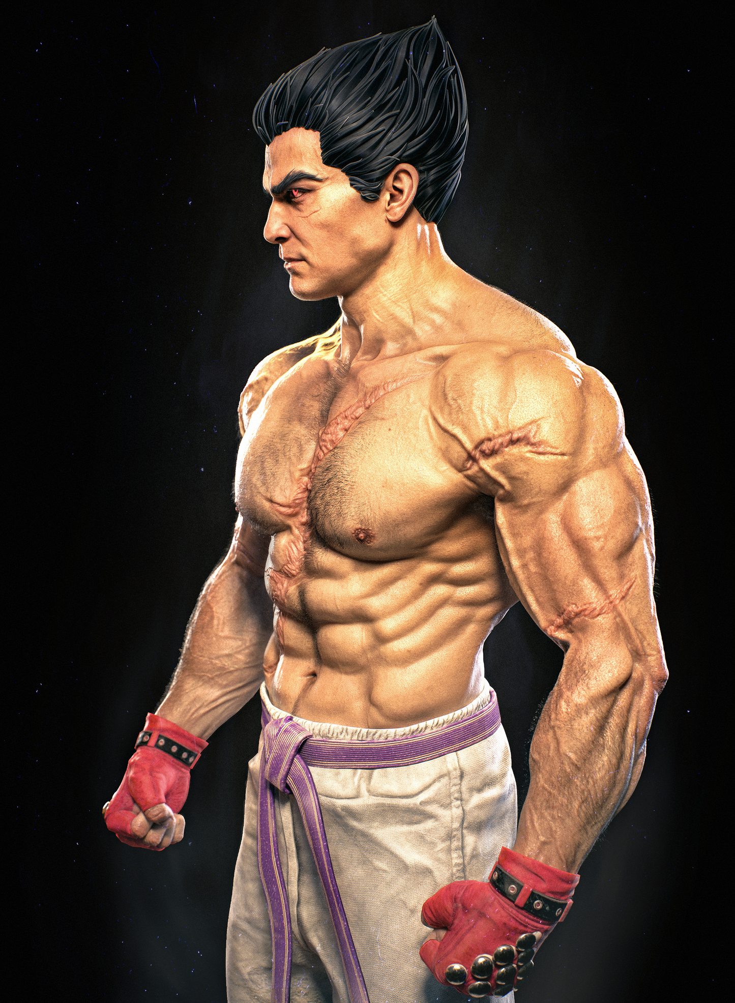 Kazuya-Tekken Sculpture (75mm to 500mm) - Unassembled/Unpainted/3D Print