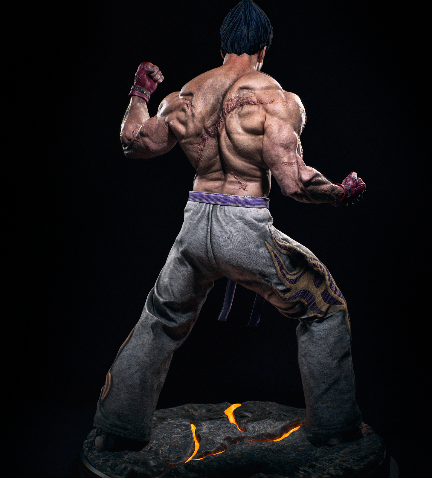 Kazuya-Tekken Sculpture (75mm to 500mm) - Unassembled/Unpainted/3D Print
